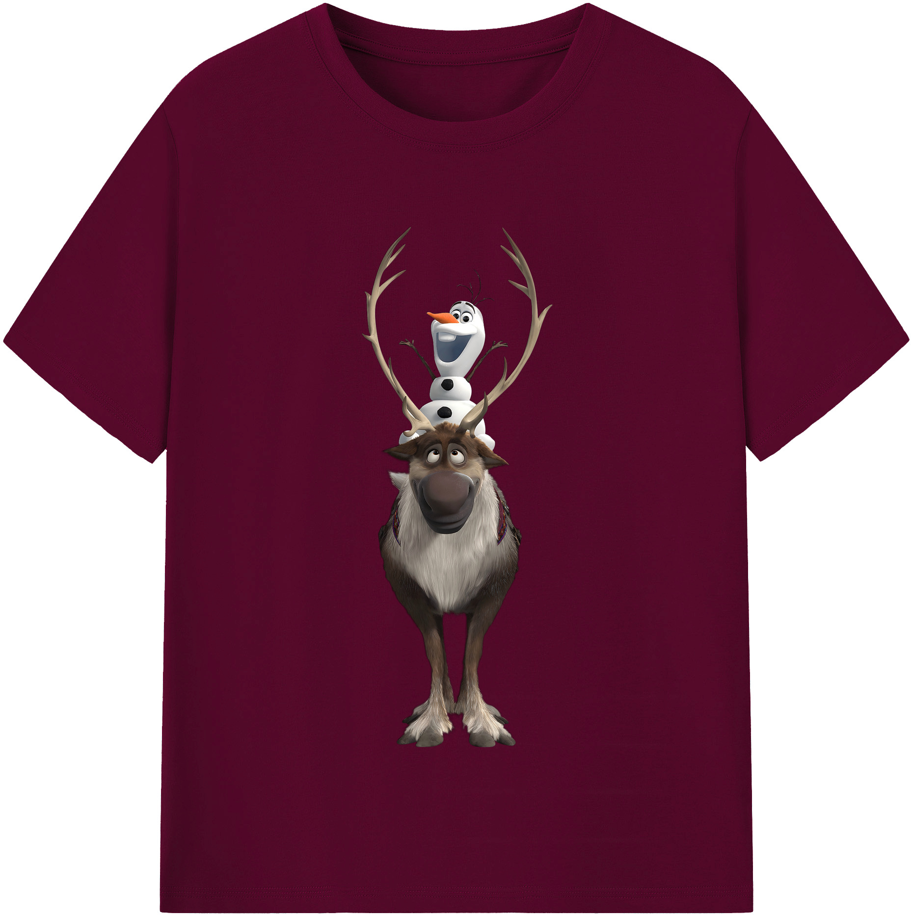 （画像用） アナと雪の女王 アンナ エルサ Frozen Anna Elsa レディースカジュアルプリントTシャツ（綿100％）